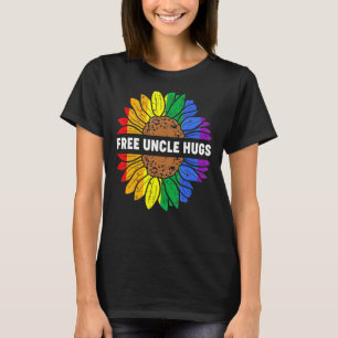Camiseta Tio Livre Hugs Lgbt Daisy Rainbow Flower Hippie G