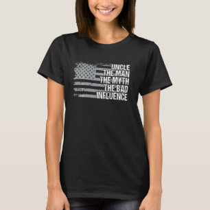 Camiseta Tio Man Mite Má Influência Homens Engraçados Mulhe