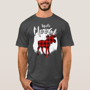 Camiseta Tio Moose Red Xadrez Buffalo Matando Família