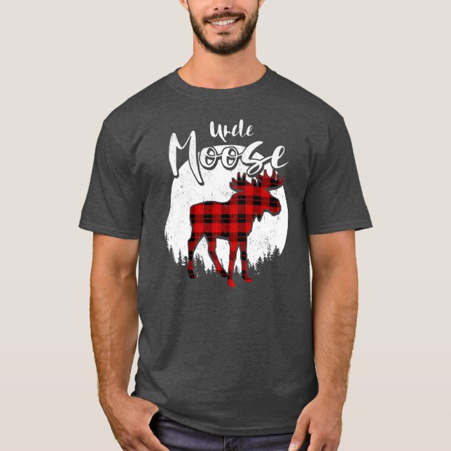 Camiseta Tio Moose Red Xadrez Buffalo Matando Família (Frente)
