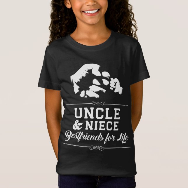 Camiseta Tio Niece Amigos Fist Bump Avuncular Família Coo (Frente)