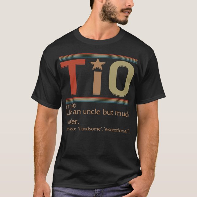 Camiseta Tio Noun Shirt, Tio Definition Tee, tio espanhol (Frente)