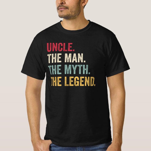 Camiseta Tio O Homem O Mito A Lenda Engraçada (Frente)