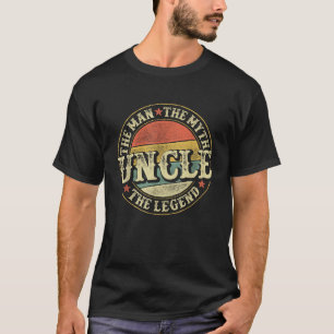 Camiseta Tio O Homem O Mito A Lenda Engraçada Retrô Uncl