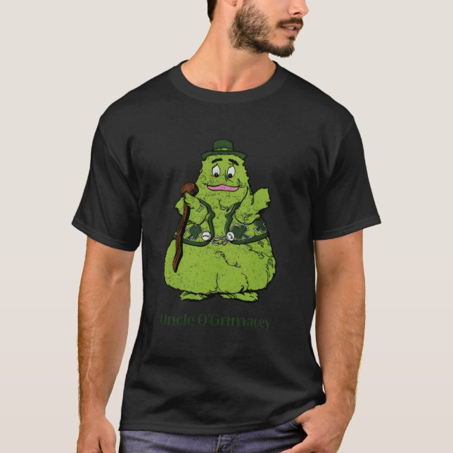 Camiseta Tio O'Grimacey Irish Dia de São Patrício Fast Comi (Frente)