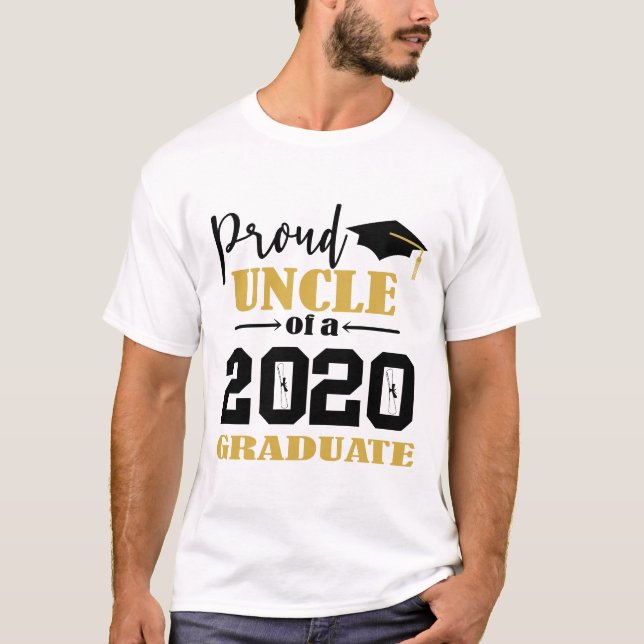 Camiseta Tio orgulhoso de um Formando 2020 (Frente)