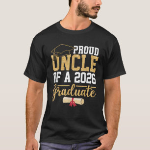 Camiseta Tio orgulhoso de um formando da turma de 2026 sêni