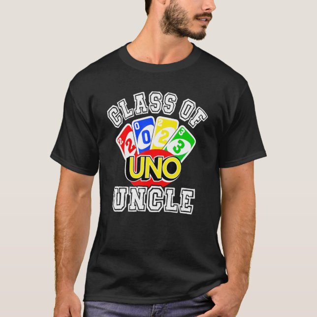 Camiseta Tio Orgulhoso De Um Gradu Mais velho Uno Classe 20 (Frente)