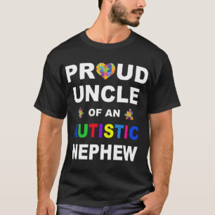 Camiseta Tio Orgulhoso do Autismo de um Sobrinho Autista -