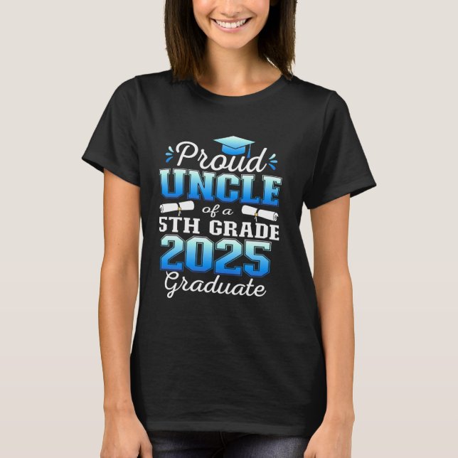 Camiseta Tio Orgulhoso do Formando 5 2025 Elementar (Frente)