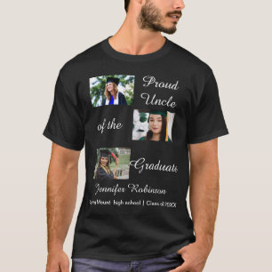 Camiseta Tio Orgulhoso do Graduado Fotos Personalizadas Nom