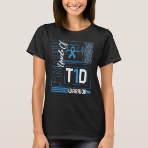 Camiseta Tio Orgulhoso Do Guerreiro T1d Diabetes Awarene