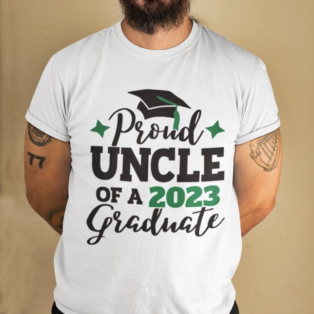 Camiseta Tio orgulhoso Tio 2022 formando verde negro (Criador carregado)