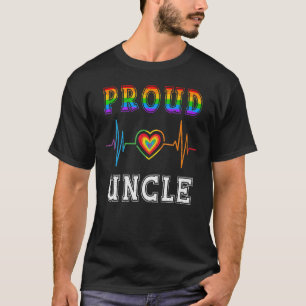 Camiseta Tio Orgulhoso Tio Lgbt Rainbow Gay Prid da Família