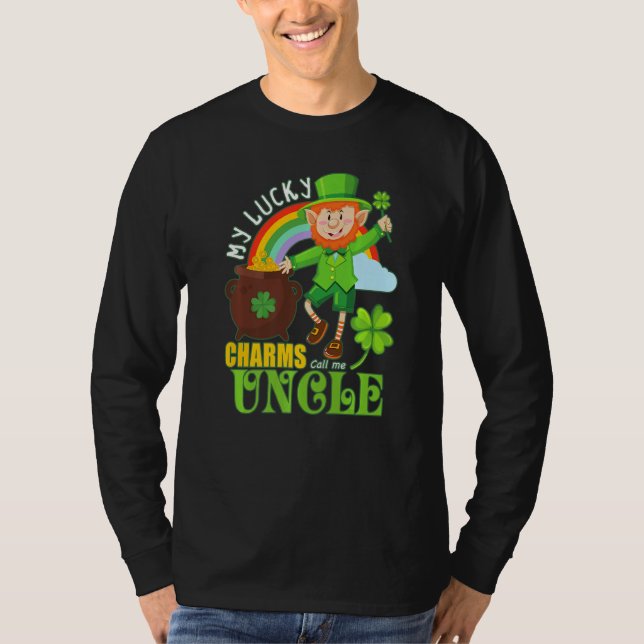 Camiseta Tio Paddy Day St Patricks Sortudos Charles Cal (Frente)