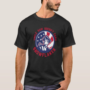Camiseta Tio Patriótico Engraçado, Sam, não se importa com 