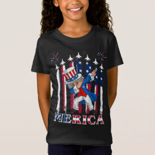 Camiseta Tio Patriótico Sam Dabbing 4 de julho