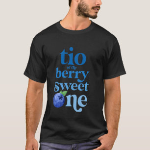 Camiseta Tio Primeiro Aniversário Berry Sweet One Blueberry