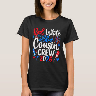 Camiseta Tio Primo Vermelho Branco e Azul Família 4 de Julh