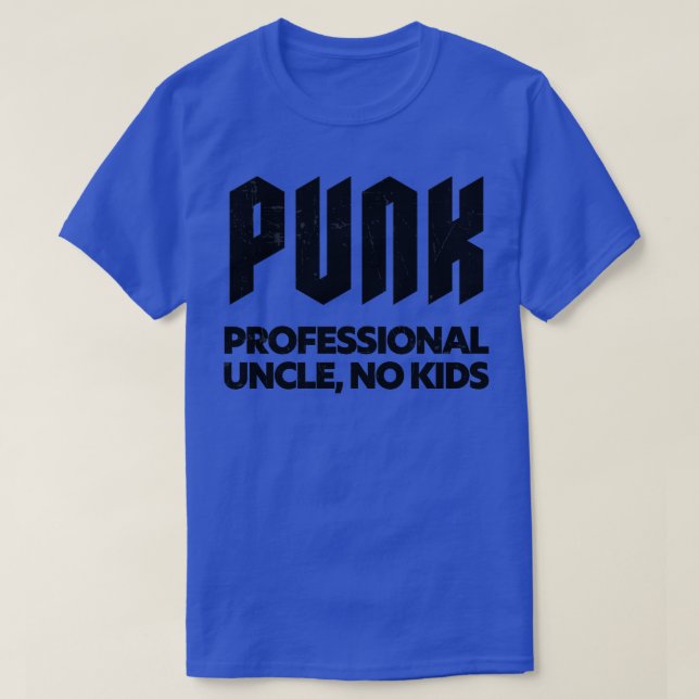 Camiseta Tio Profissional de Punk Sem Crianças Punk Rock De (Frente do Design)
