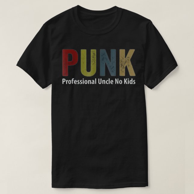Camiseta Tio profissional PUNK Sem Crianças (Frente do Design)