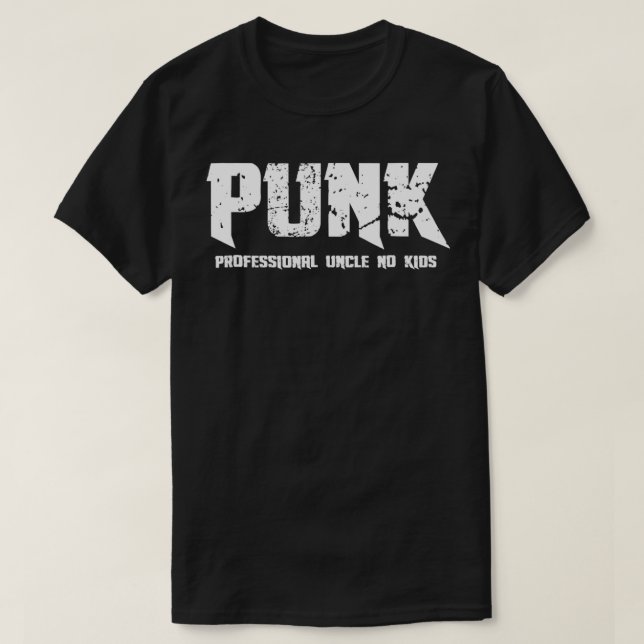 Camiseta Tio Profissional PUNK Sem Crianças Engraçado Para  (Frente do Design)