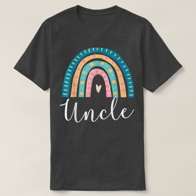 Camiseta Tio Rainbow Oferece Família Correspondente Anivers (Frente do Design)