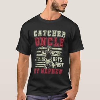 Camiseta Tio Receptor de Beisebol Tio Orgulhoso de um Recep