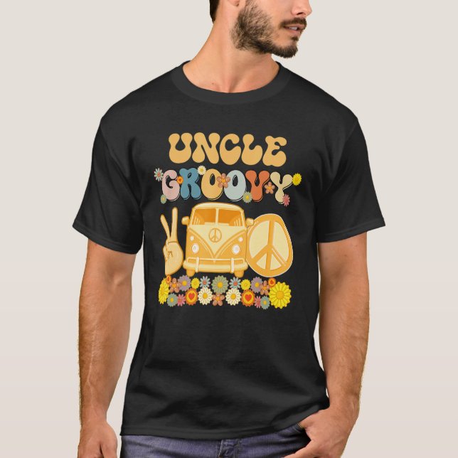 Camiseta Tio Retro-Correspondente Chá de fraldas Fácil da F (Frente)