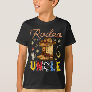 Camiseta Tio Rodeio Ocidental Aniversário Cowboy Combinando