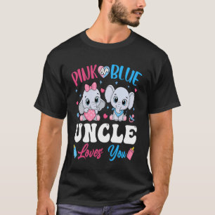 Camiseta Tio Rosa ou Azul Ama Você Revelação do Sexo Elefan