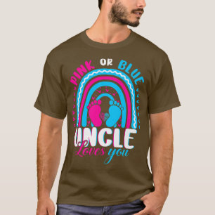 Camiseta Tio Rosa ou Azul ama Você Sexo Festa de Revelação