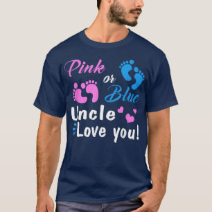 Camiseta Tio Rosa Ou Azul Te Ama Festa De Revelação De Gêne