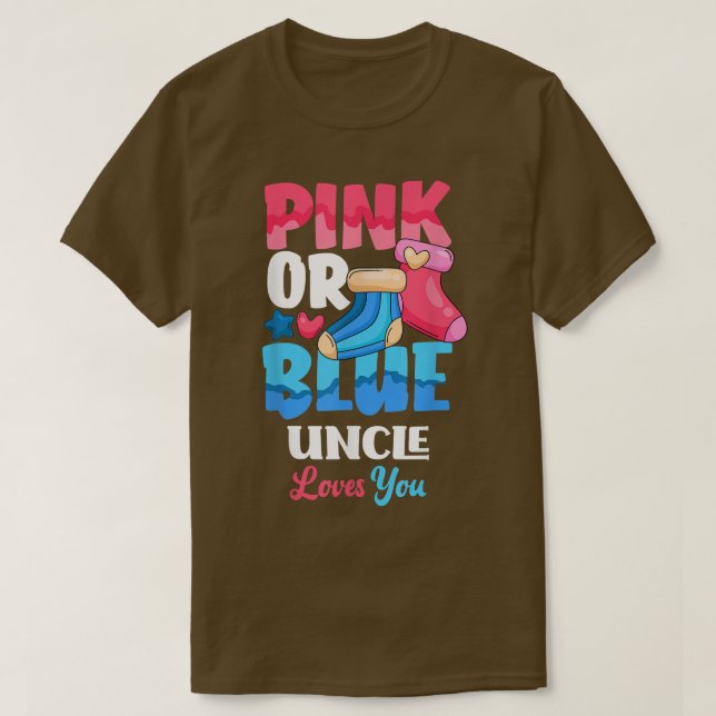 Camiseta Tio Rosa Ou Azul Te Ama, Querida, Soco (Frente do Design)