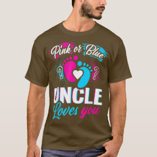 Camiseta Tio Rosa Ou Azul Te Ama Sexo Bebê Reveal Pa