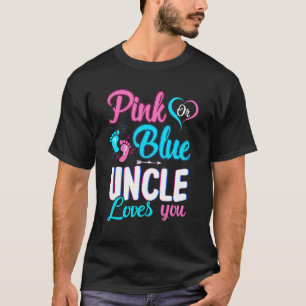 Camiseta Tio Rosa Ou Azul Te Ama Sexo Bebê Reveal Pa