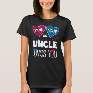 Camiseta Tio Rosa Ou Azul Te Ama Sexo Bebê Reveal Pa
