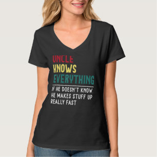 Camiseta Tio Sabe Tudo Dia de os pais Para Tio Engraçado