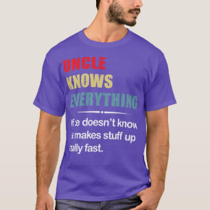 Camiseta Tio Sabe Tudo Se Ele Não Sabe Engraçado T