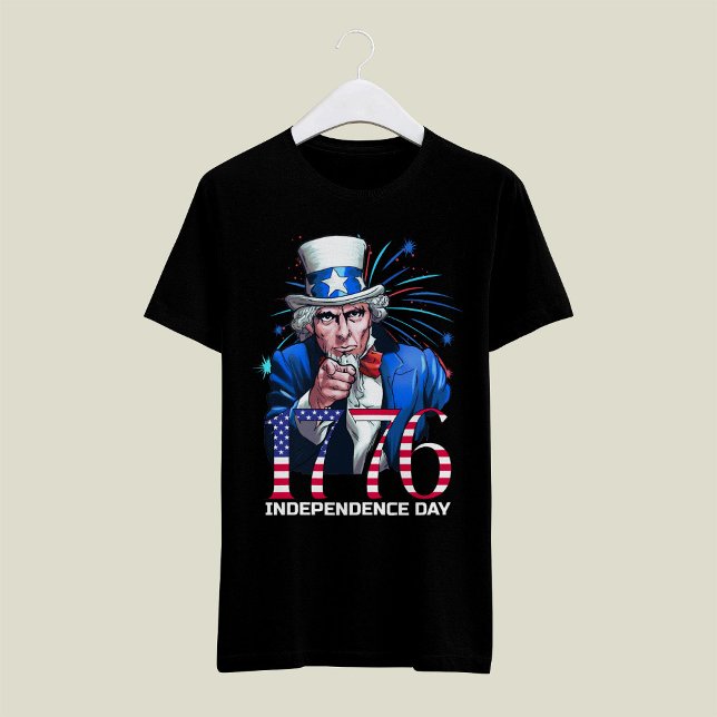 Camiseta Tio Sam 1776 Dia da Independência (Criador carregado)