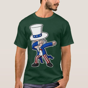 Camiseta Tio Sam 4 de julho Festa do Dia da Independência d