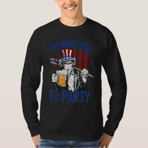 Camiseta Tio Sam 4 de julho Homens Mulheres Americanas Band