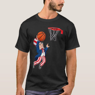 Camiseta Tio Sam 4 de julho Patriótico Dunking