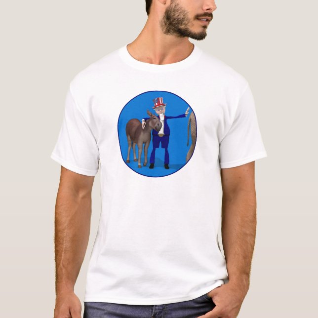 Camiseta Tio Sam Ama Burros (Frente)