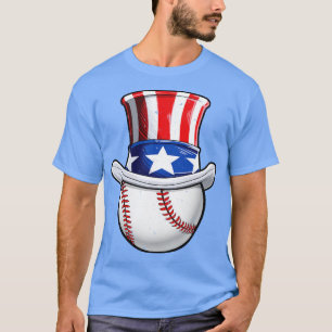 Camiseta Tio Sam American Flag Hat 4 de julho Baseball M