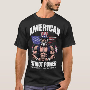 Camiseta Tio Sam Americano Fisiculturismo - Para Patriota A