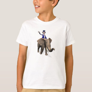 Camiseta Tio Sam Andando Em Elefante