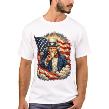 Tio Sam Apontando com a Bandeira Americana – Estil