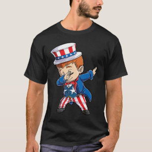 Camiseta Tio Sam Boy 4 de julho Crianças Homens América