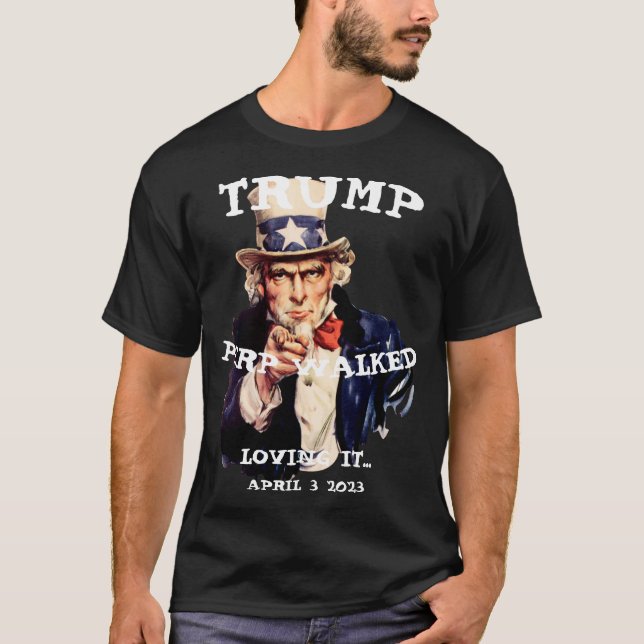 Camiseta Tio Sam caminhou Trump 2023 terça-feira (Frente)
